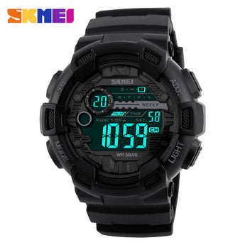 SKMEI Men Sports Watches 50M Waterproof Back Light LED Digital Watch Chronograph Shock Double Time F Wristwatches 1243