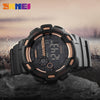 SKMEI Men Sports Watches 50M Waterproof Back Light LED Digital Watch Chronograph Shock Double Time F Wristwatches 1243
